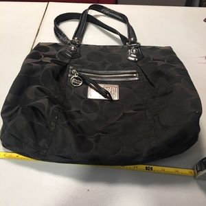 GENUINE COACH Poppy Signature Sateen Glam Tote